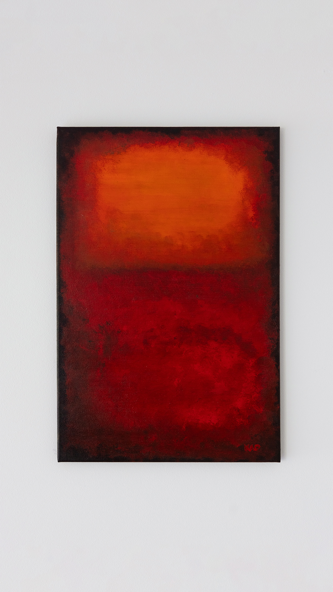 °2 Orange on Red.